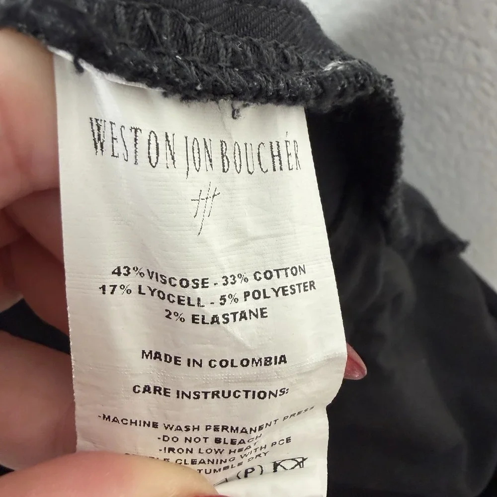 Weston Jon Boucher Tapered Fit Jeans Mens Size 32 Black Designer Classic